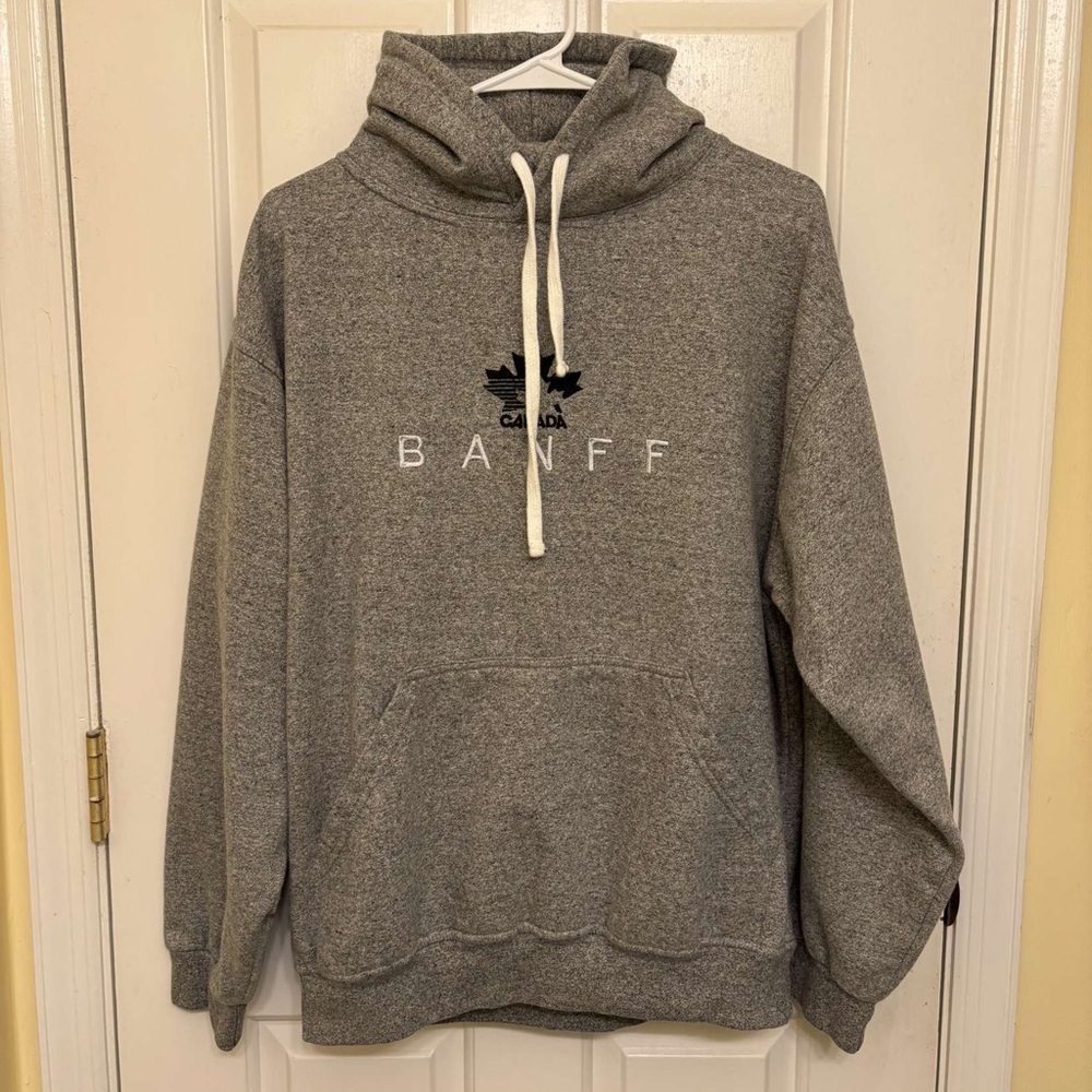 Banff Canada Gray Hoodie Canada Athletics Classic Pullover Sweatshirt